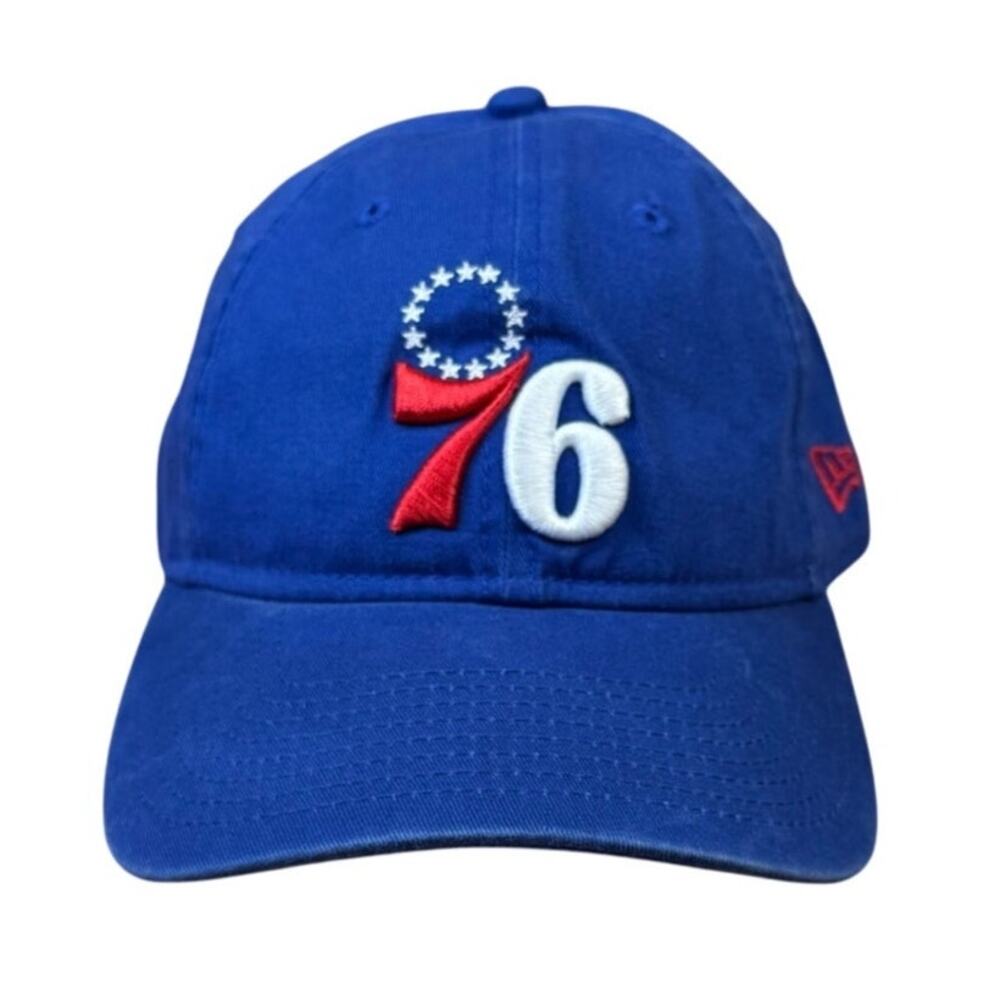 New Era 9Twenty NBA Philadelphia 76ers Blue Strapback Dad hat